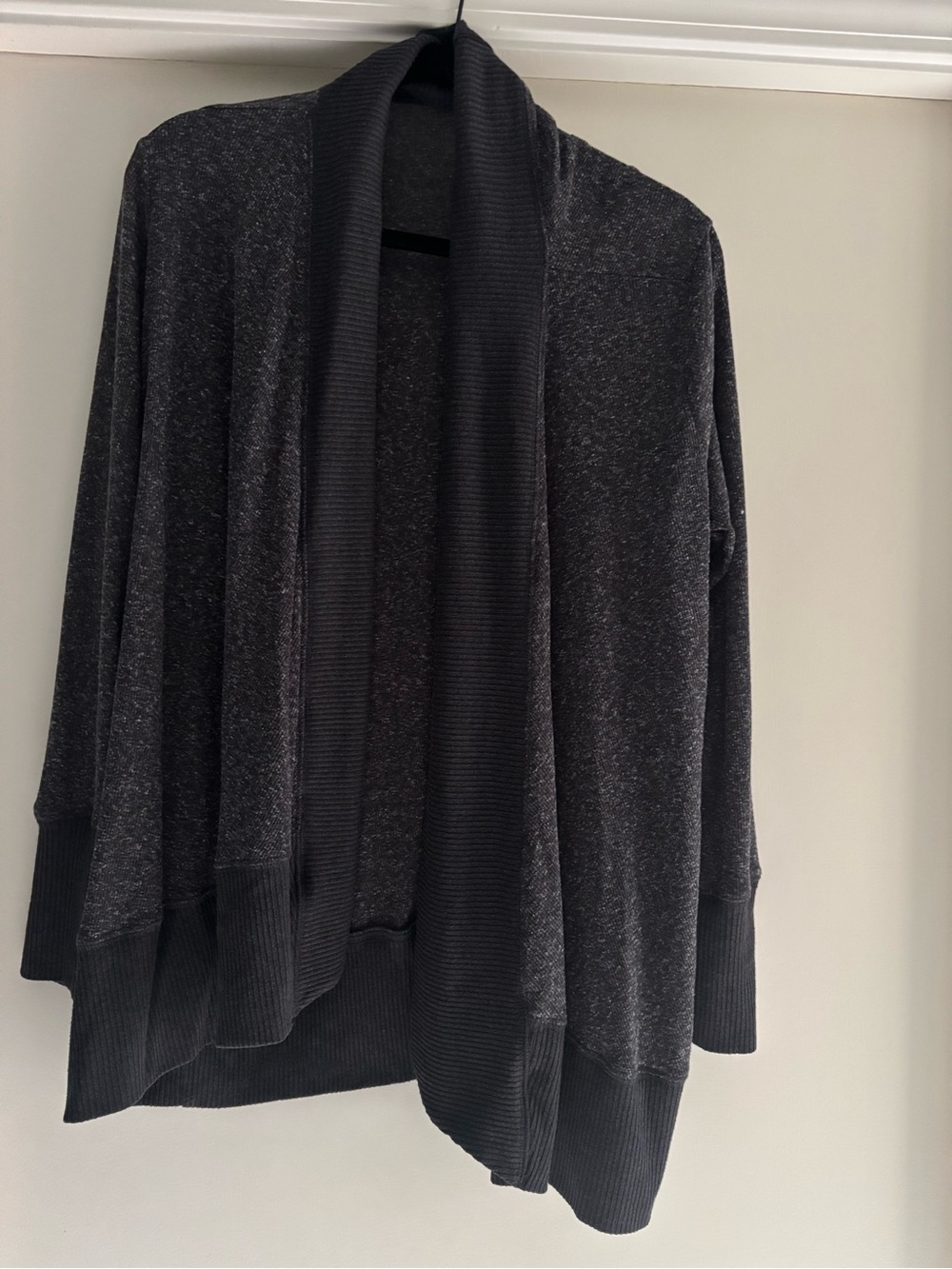 Zella Open-Front Women's Cardigan - Charcoal Heather